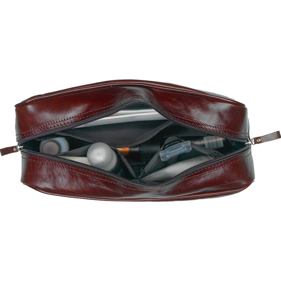 Leather Toiletry bag Brown Color on sale